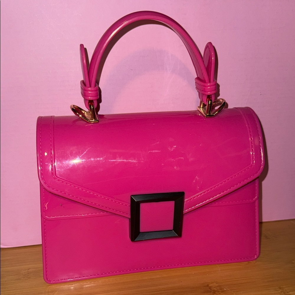 Elegant Pink Jelly Handbag